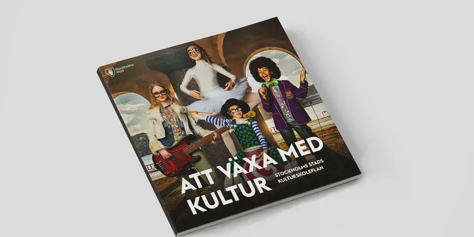 Dokumentets omslag med bilder av barn som ägnar sig åt flera former av kulturutövning